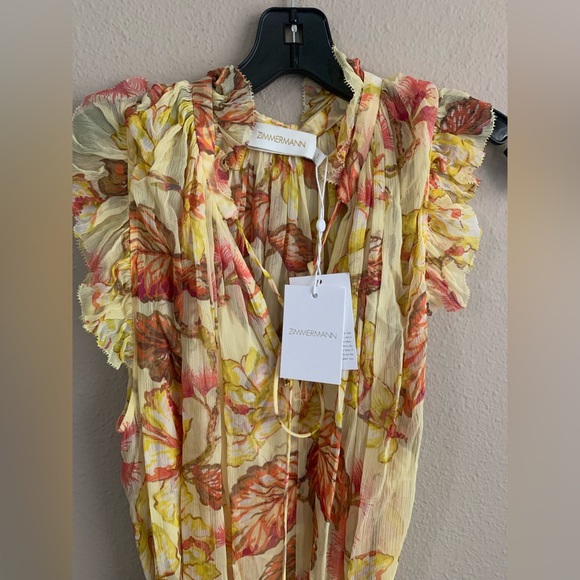 NWT Authentic Zimmermann Matchmaker Flutter Floral Midi-Dress size AU 3 - Picture 5 of 11